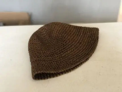 Foldable Solid-Color Straw Beach Hat