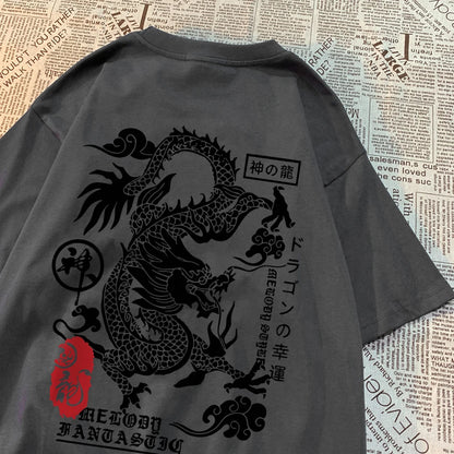 Harajuku Dragon Summer Cotton T Shirts