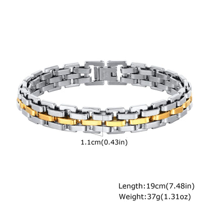 Stylish Strap Chain Bracelets Waterproof Stainless Steel
