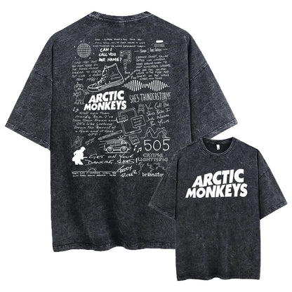 Retro Rock Arctic Monkeys T-Shrit Vintage Washed