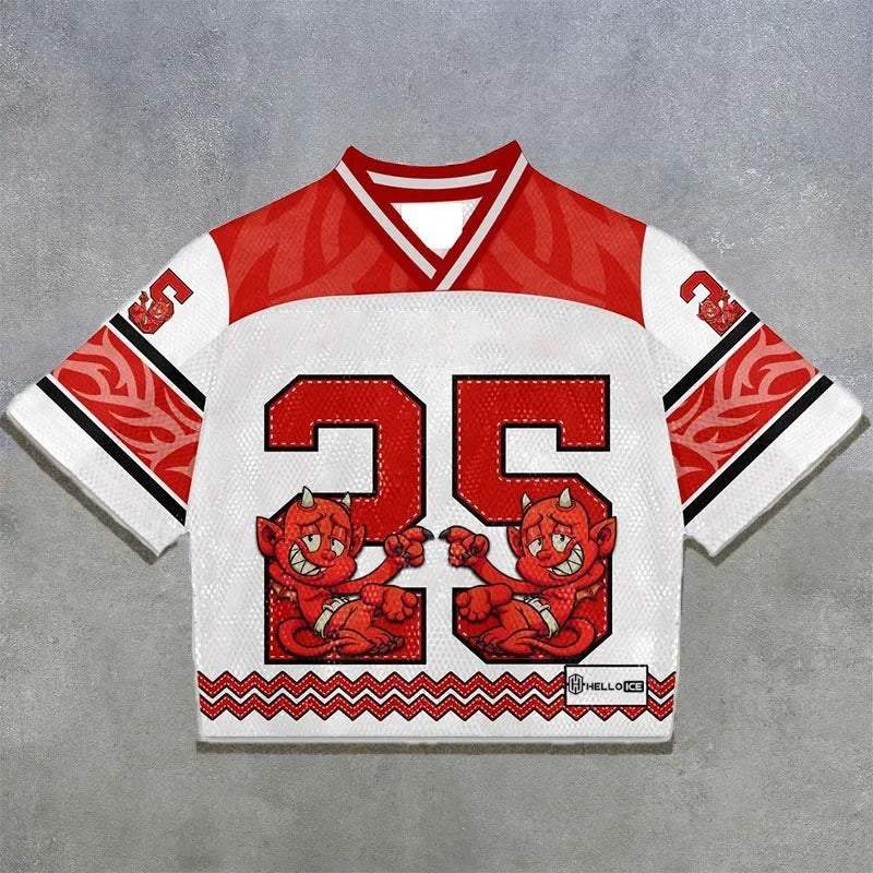 American trendy football jerseys retro streetwear