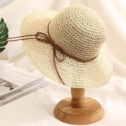 Elegant Wide-Brim Straw Sun Hat