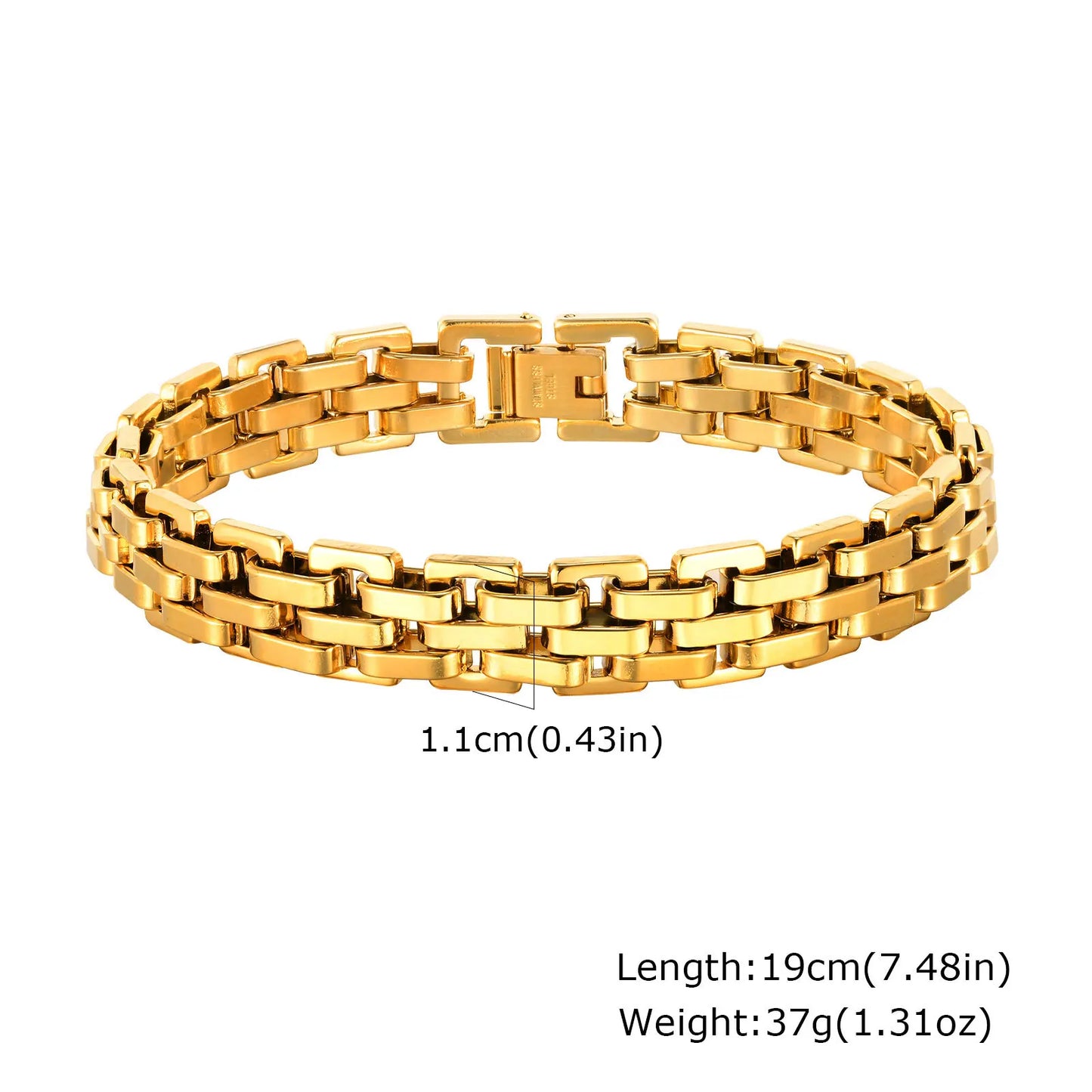 Stylish Strap Chain Bracelets Waterproof Stainless Steel
