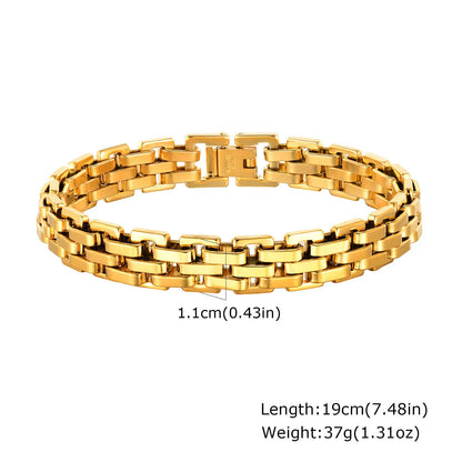 Stylish Strap Chain Bracelets Waterproof Stainless Steel