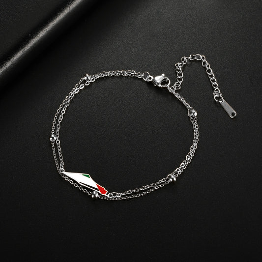 Palestine Charm Bracelets Stainless Steel Adjustable