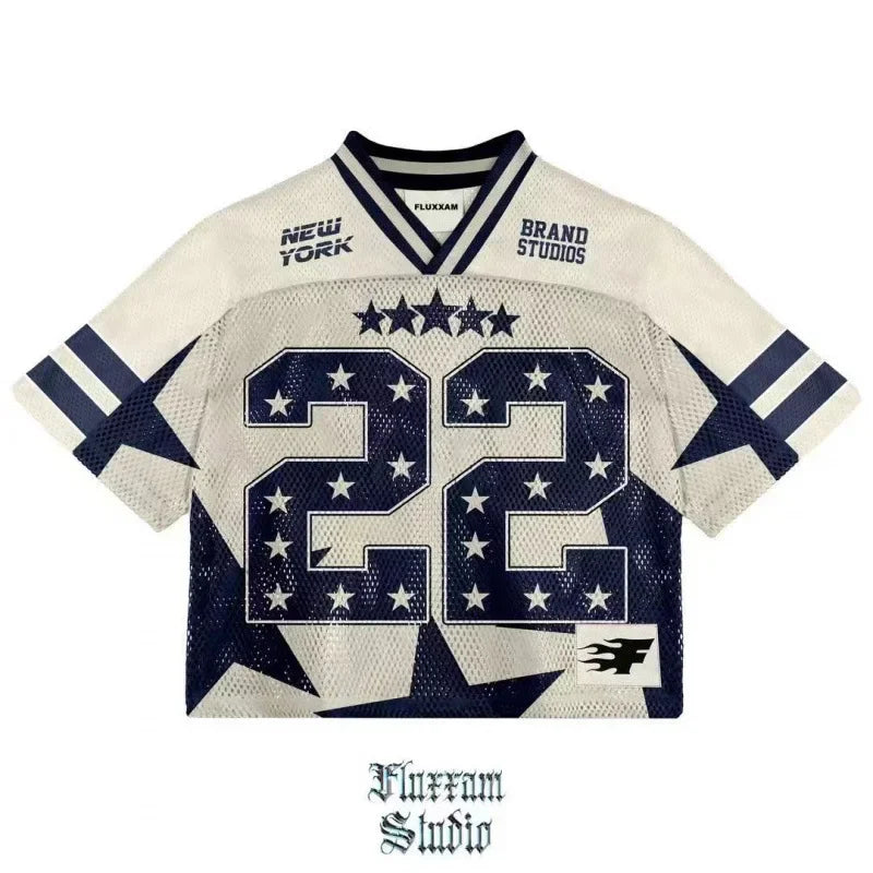 American trendy football jerseys retro streetwear