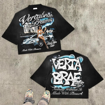 street hip-hop Harajuku loose round neck shirt