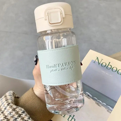 Water Bottle with Straw Portable