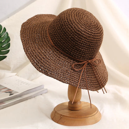 Elegant Wide-Brim Straw Sun Hat