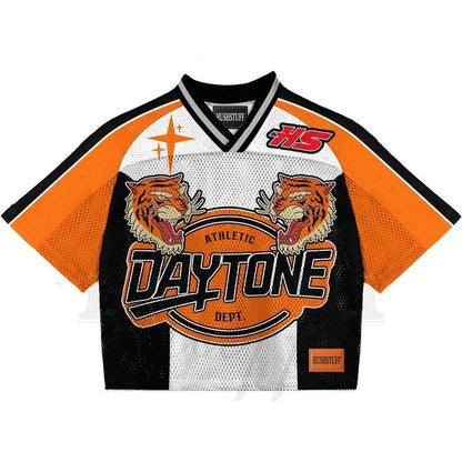 Y2K Letter Printed Oversized Basketball Loose Americant Jersey