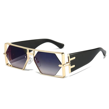 Steampunk Rectangle Sunglasses UV400