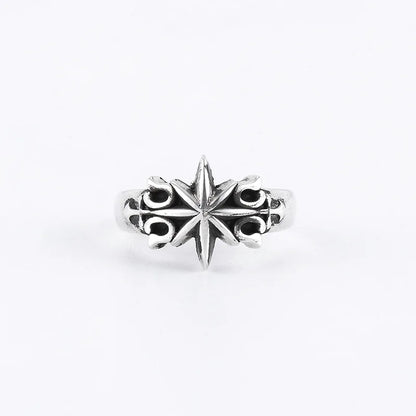 Retro Six Point Star Ring