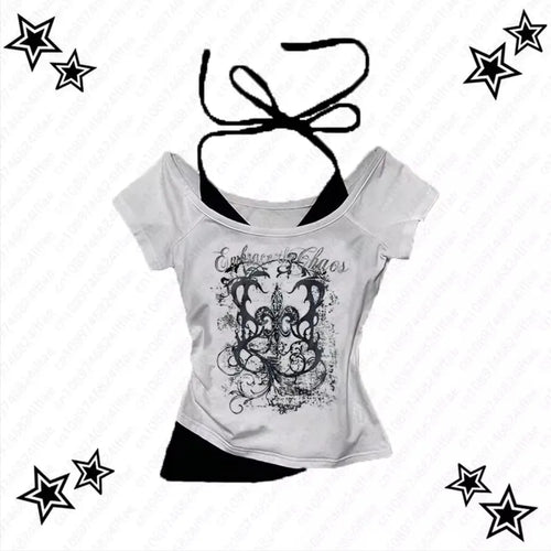 90s Vintage Punk Crop Top