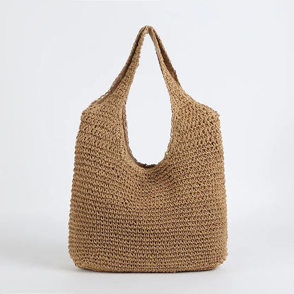 Fashion Rattan Shoulder Bags Wikcer Woven