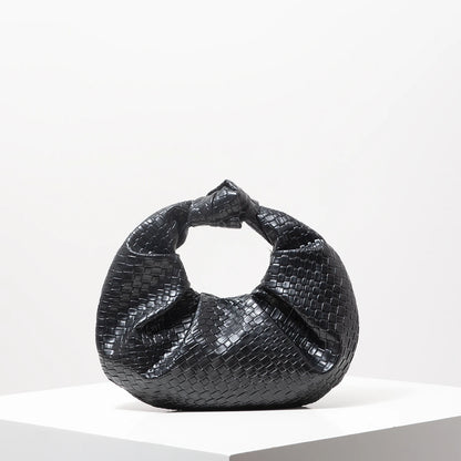 Retro Cloud  Leather Woven Pattern Handbag