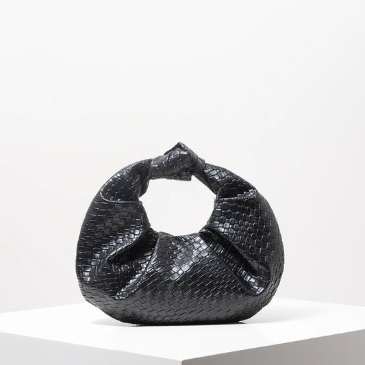 Retro Cloud  Leather Woven Pattern Handbag