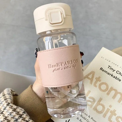 Water Bottle with Straw Portable