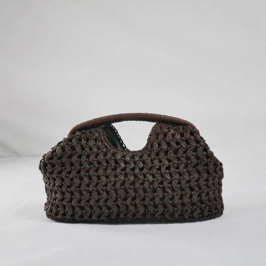 Elegant Chain Woven Handbag Beach Bag