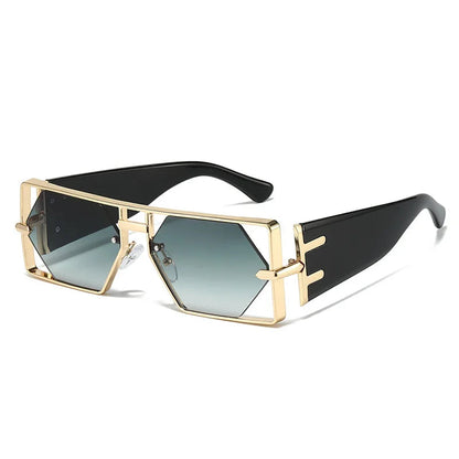 Steampunk Rectangle Sunglasses UV400