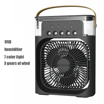 3 In 1 New Fan AIr Conditioner Small LED Light Portable