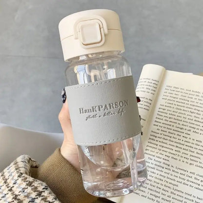 Water Bottle with Straw Portable