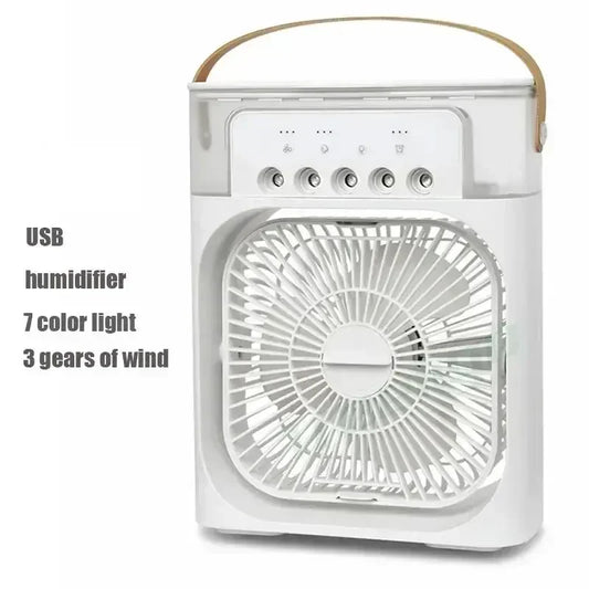 3 In 1 New Fan AIr Conditioner Small LED Light Portable