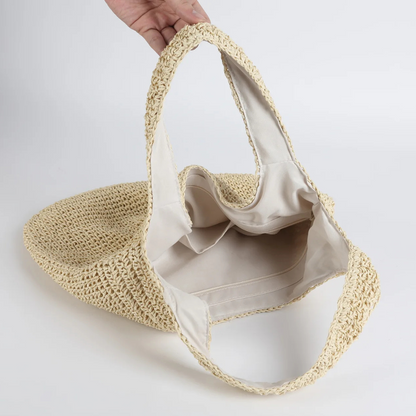 Fashion Rattan Shoulder Bags Wikcer Woven